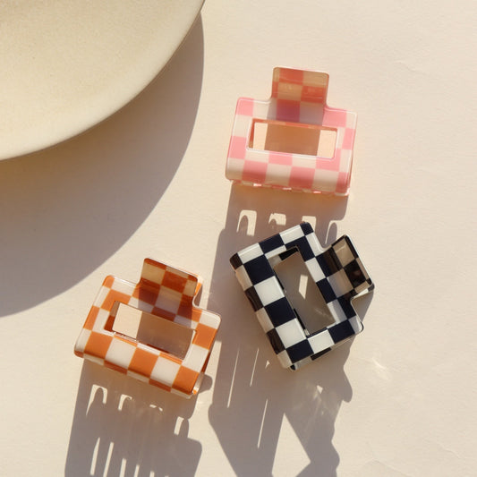 Checkered Hair Clips